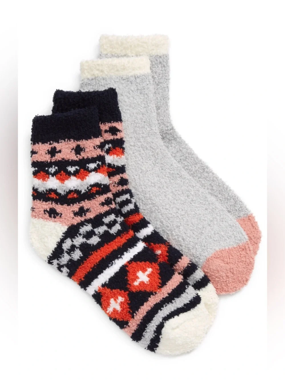 BP New 2 Pack Butter Crew Socks, soft cozy fuzzy